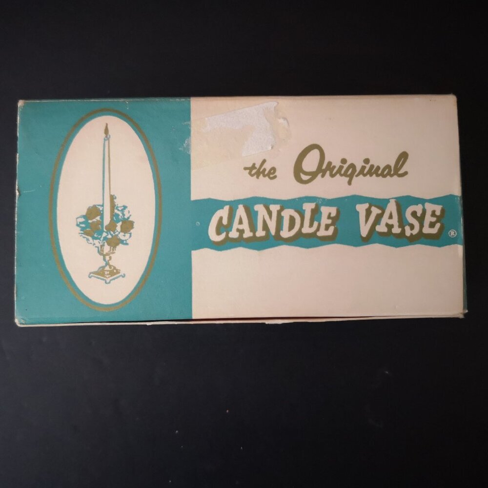 Vintage 1960's Candle Vase Inc. The Original Candle Vase Set of 2 Plastic